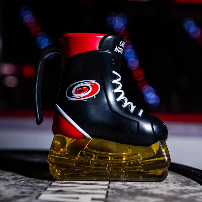 Photo of a Carolina Hurricanes beer skate 