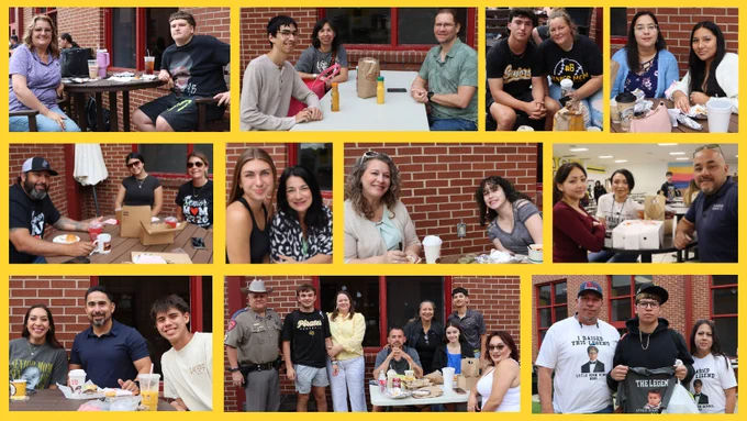 Images of seniors with their families