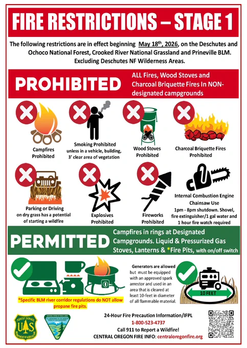 Flyer showing prohibited and allowed activities.
