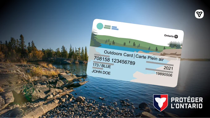La carte comprend une image de fond représentant un lac.