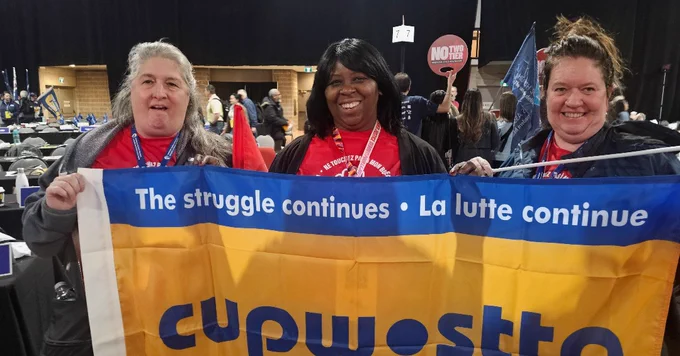 CUPW delegates at the 31st Constitutional Convention of the Canadian Labour Congress, Winnipeg, Manitoba CLC2026 #CUPWCLC2026 | Délégation du STTP à la 31e assemblée générale du Congrès du travail du Canada à Winnipeg (Manitoba). #CTC2026 #STTPCTC2026