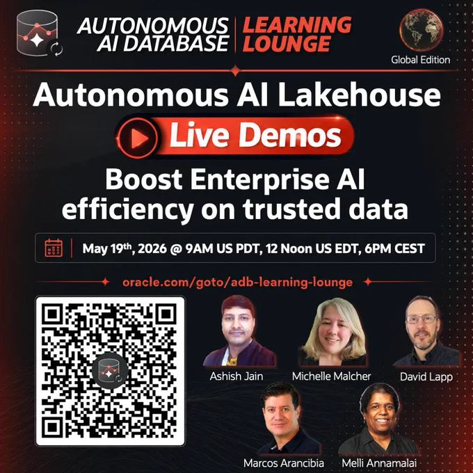 Autonomous AI Database Learning Lounge series presents:  Boost enterprise AI efficiency on trusted data with AI Lakehouse: Live Demos