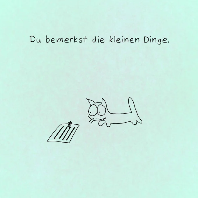 "Du bemerkst die kleinen Dinge"

Glotzi guckt sich eine aus einem Gulli wachsende Blume an.