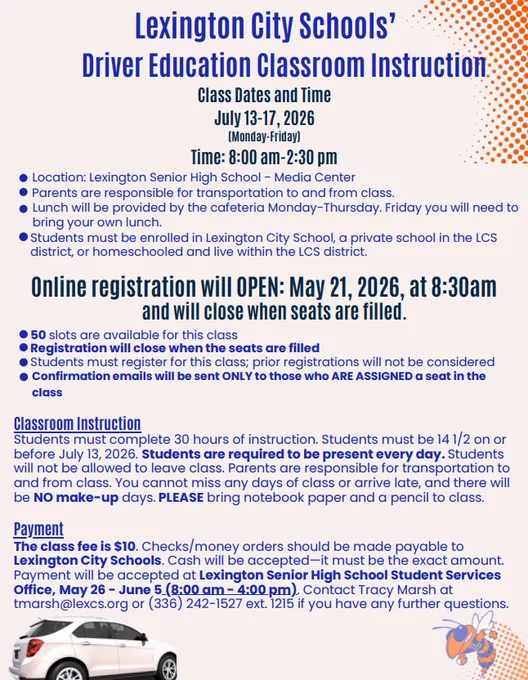July Drivers Ed Flyer