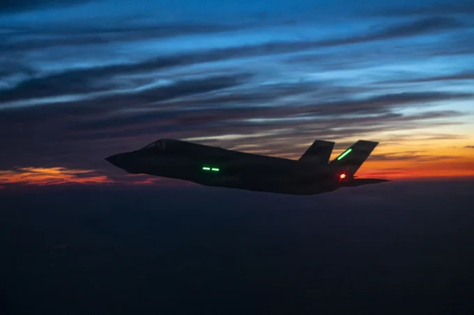 U.S. military aircraft conduct an exercise