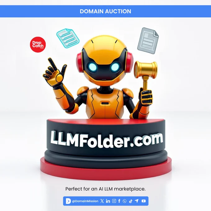 LLMFolder.com Perfect Domain for an AI LLM marketplace - DropCatch auctions - Domain Mission