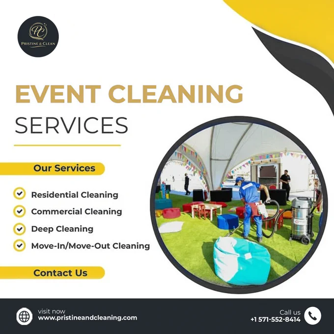 Charlotte event cleaning company, commercial cleaning services, corporate event cleanup, professional cleaning team NC
