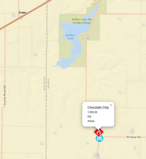chocolate chip location map