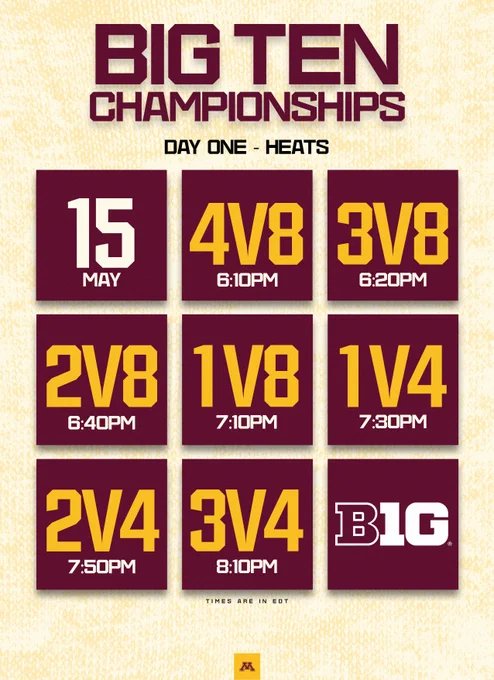 Friday's updated rowing schedule