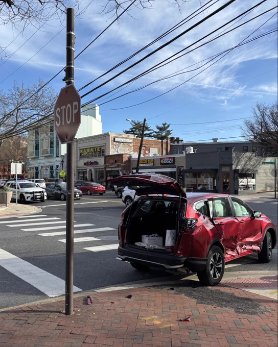 Previous intersection collision on Old Georgetown Road (MD-187) at Cordell Avenue in Bethesda, Maryland.