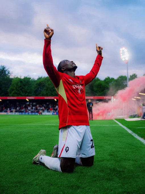 Dan Udoh celebrates.