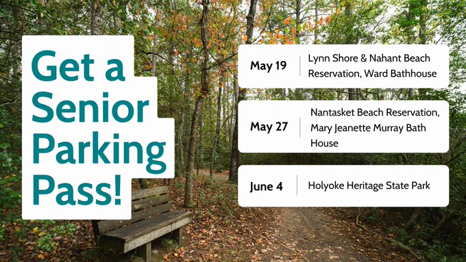 Events will be held at the following locations and times:  

May 19 (weather dependent)- Lynn Shore & Nahant Beach Reservation, Ward Bathhouse, 1 Nahant Road, Nahant, MA 01908 – 10 a.m. – 2 p.m. 
May 27 (weather dependent) - Nantasket Beach Reservation, Mary Jeanette Murray Bath House, 230 Nantasket Ave., Hull, MA 02045 – 10 a.m. – 2 p.m. 
June 4 - Holyoke Heritage State Park, 221 Appleton St, Holyoke, MA 01040 – 12 p.m. – 2 p.m. 
