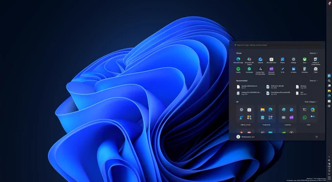 Start menu on the right side