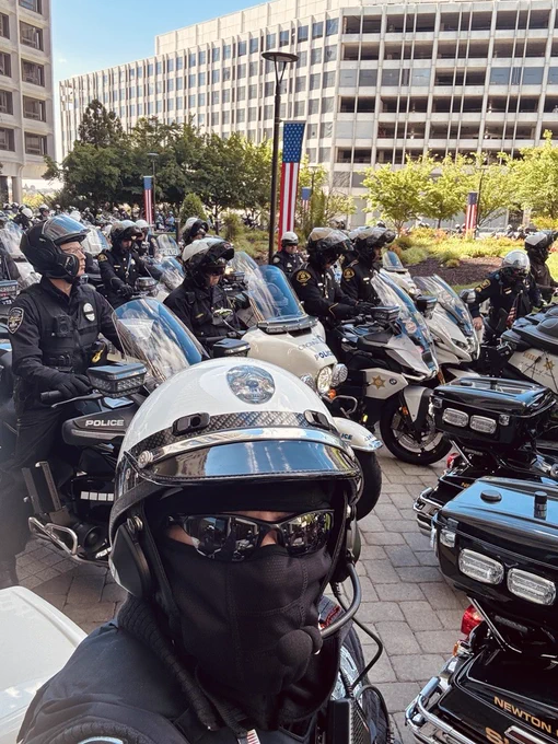 Officers on motorcycles