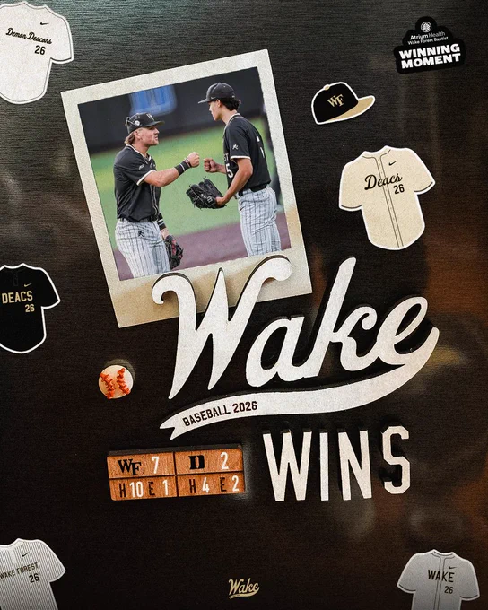 Wake Forest baseball beats Duke, 7-2!