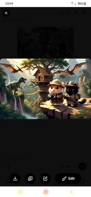 As a T-Rex blocks the way to their tree house, Professor Hamster Challenger and Lord Roxton will have to explore the Lost World valley a little longer.