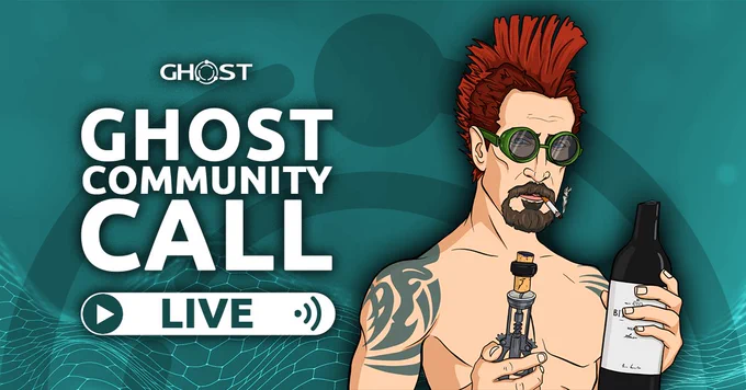 🚀 GHOST Community Call - Q2 2026 LIVE NOW!

🔴 LIVE STREAM: https://ghostchain.io/call

• Latest GHOST updates & Web3 trends
• OG ghostie Q&A session
• Bring friends - become node runners!

💰 Trending: $CSPR $GHST $GMV
😎 web3 lovers welcome!