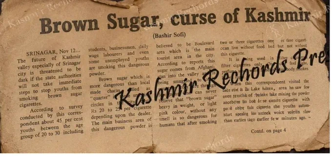 1984 archival news clippings from Kashmir 