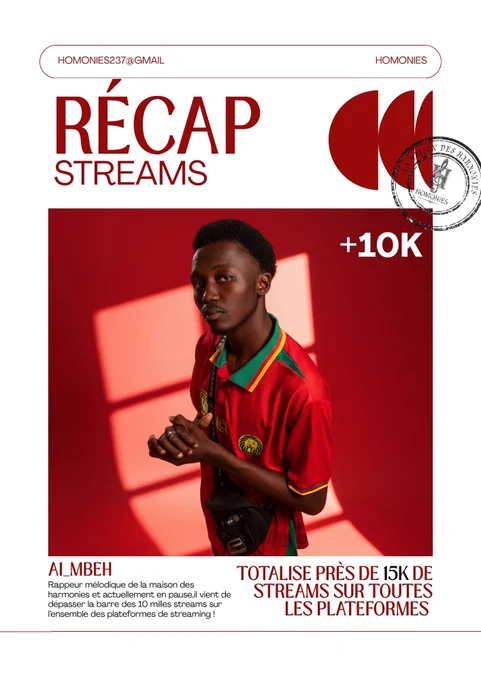 Récapitulatif des streams de notre artiste