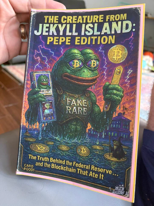 The Creature From Jekyll Island: Pepe Edition is an amazing book, and you should read it with your face.