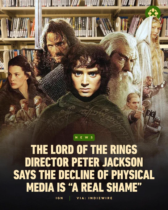The Lord of the Rings Director Peter Jackson Says The Decline of Physical Media is “A Real Shame”