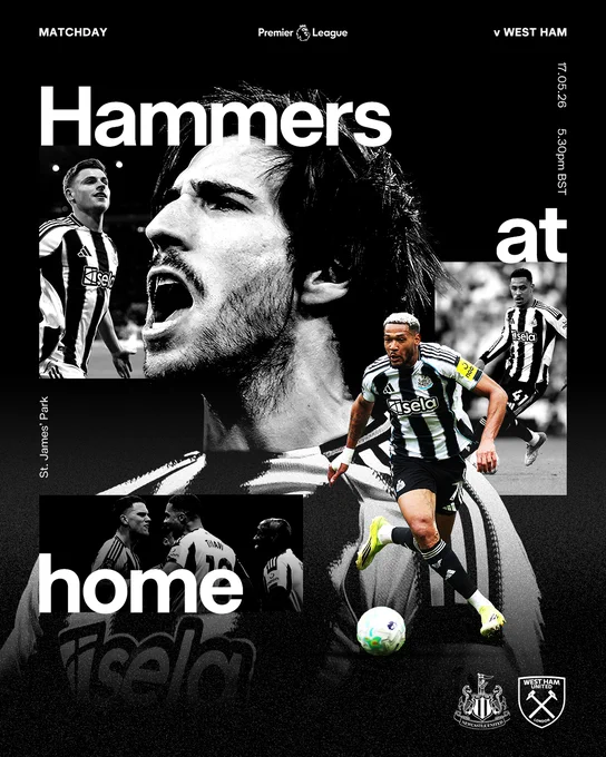 Matchday: Newcastle United v West Ham United. 