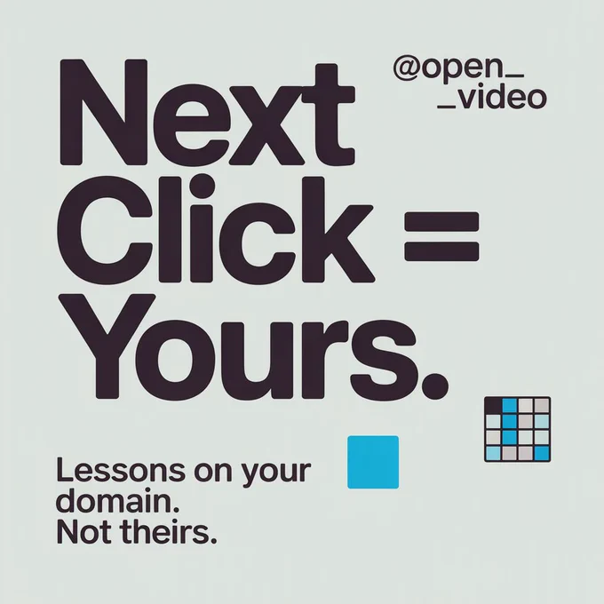 NEXT CLICK = YOURS Lessons on your domain. Not theirs.