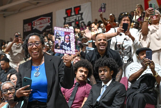 Spectators cheer as graduates enter the 139th Spring Commencement at the University of Maryland Eastern Shore, which had 319 students graduating.