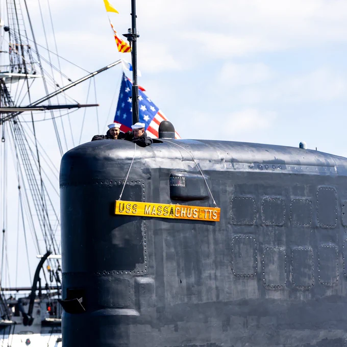 Sailors in USS Massachusetts.