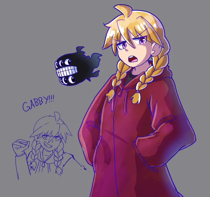 digital art of gabby from yomi no tsugai / daemons of the shadow realm