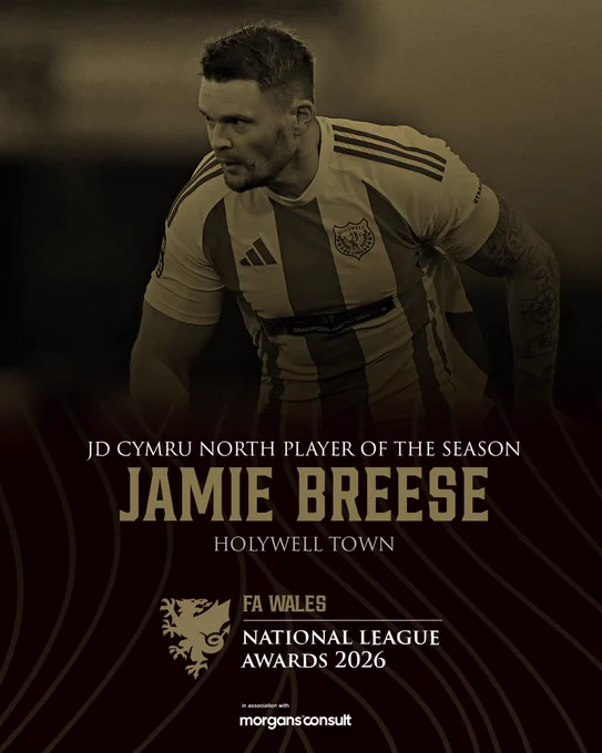 JD Cymru North Player of the Season - Jamie Breese. 