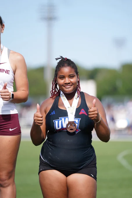 Day Atkins with her bronze medal