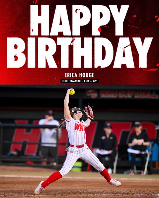 Happy birthday, Erica! Sophomore RHP, #11