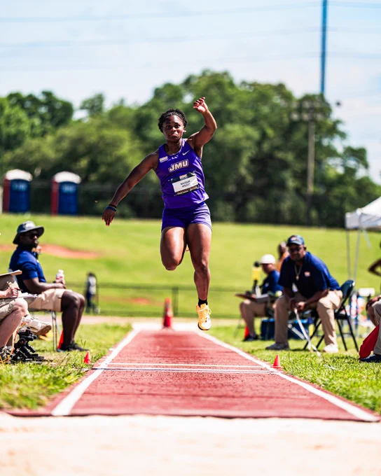Madison Greene bounding in the triple jump.