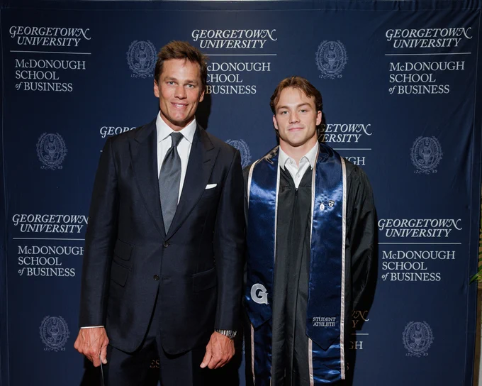 tom brady and jimmy kibble stand together
