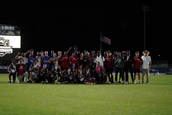 The UWG track team picture  at the ASUN championship