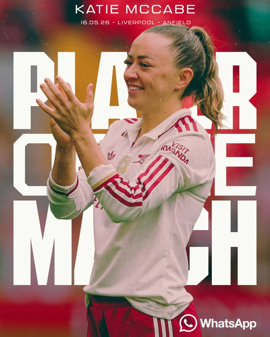 Katie McCabe is voted Player of the Match for Arsenal's Barclays WSL Match against Liverpool