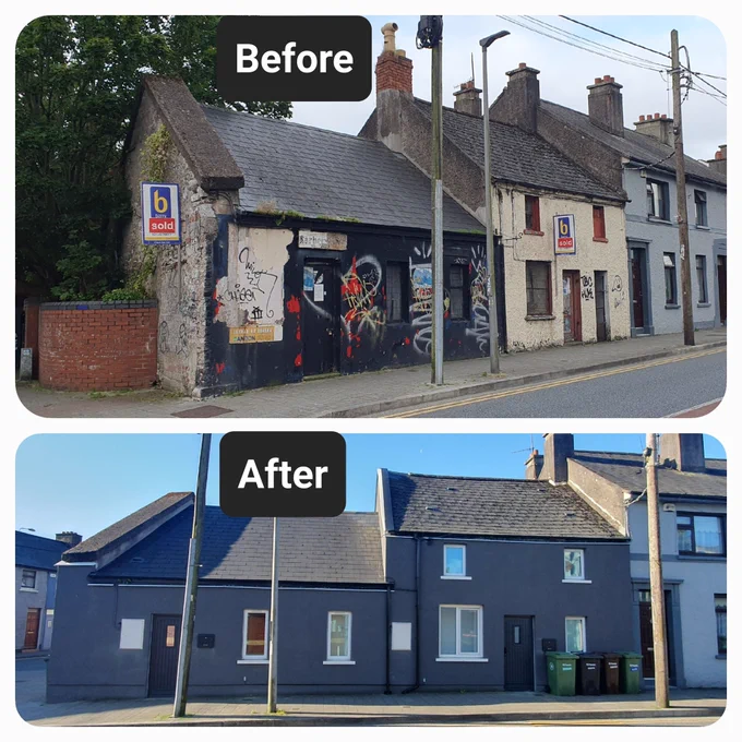 Before there was longterm decaying properties
Now there are much needed homes
Well done to all involved & good luck to the new occupants
Have no doubt we can end #DerelictIreland with the right political & cultural will
Everyone should have a home ❤️

Bandon Road, Cork City