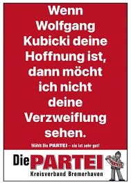 Plakat : Wenn Wolfgang Kubicki deine Hoffung ist, dann möcht ich nicht deine Verzweiflung sehen.