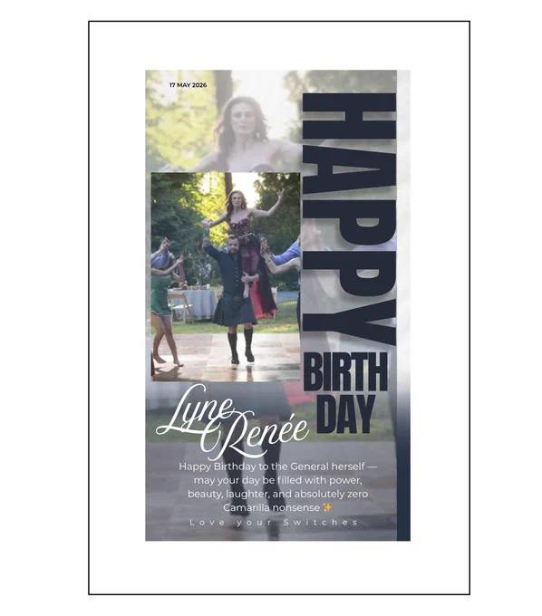 Sweet sweet #MotherlandFortSalem #Switches ⚡

Today is the birthday of THE woman behind one half of our dangerously powerful #Talder duo — the stunning #LyneRenee 🎉

A reminder that in this fandom, witches don’t wave wands… they weaponize their vocal cords and alter reality with sound 🔥🎶

Even if Lyne isn’t super active on X anymore, make sure to flood her Instagram with birthday love, chaos, appreciation, and probably some Alder supremacy while you’re at it 👑

And of course tag her other half @JessLauraSutton because #Talder energy never dies ❤️

Happy Birthday to the General herself — may your day be filled with power, beauty, laughter, and absolutely zero Camarilla nonsense ✨

⚡🖤🎂