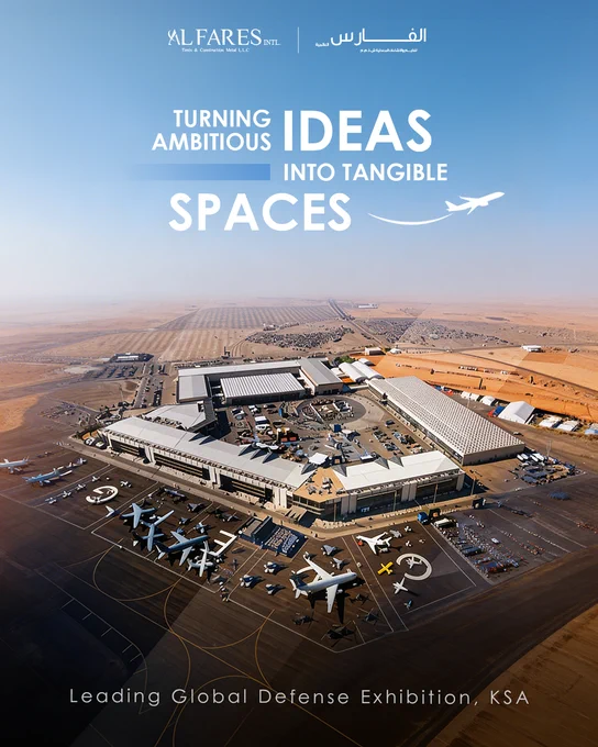 From a brief on paper to 71 structures standing across 30,000  sqm in Saudi Arabia, this is what turning ambitious ideas into tangible spaces actually looks like.
.
.
#AlfarestTents #construction #engineering #DefenseExhibition #GlobalDefense #AerospaceAndDefense #SaudiArabia #KSA #Riyadh #SaudiEvents #Vision2030 #SaudiVision2030 #MegaProject #LargeScaleEvents #EventInfrastructure 