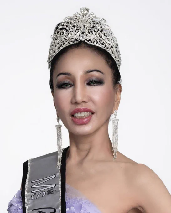 Ms. Stellar Universe 2026, Chan Amara DC, MD , (woman smiles softly with her crown .)/ pastel dress color 