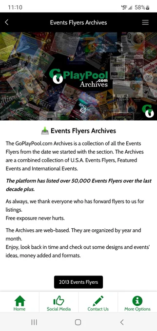 Events Flyers Archives are now live on The GoPlayPool App 💯💯💯
#archives #events #flyers #pool #goplaypool 
#goplaypoolapp 