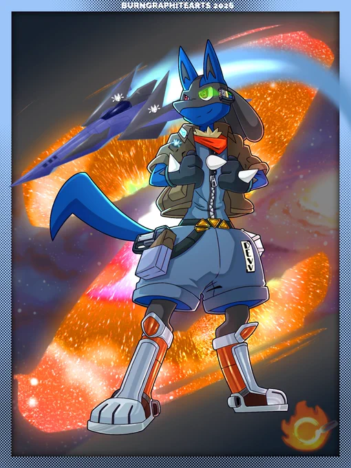 Both of artworks feature a letter, representing iconic Star Fox missions. This one is Sector Z.