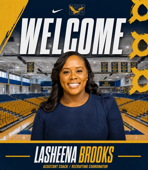 Assistant Coach LaSheena Brooks joins the staff at Coppin