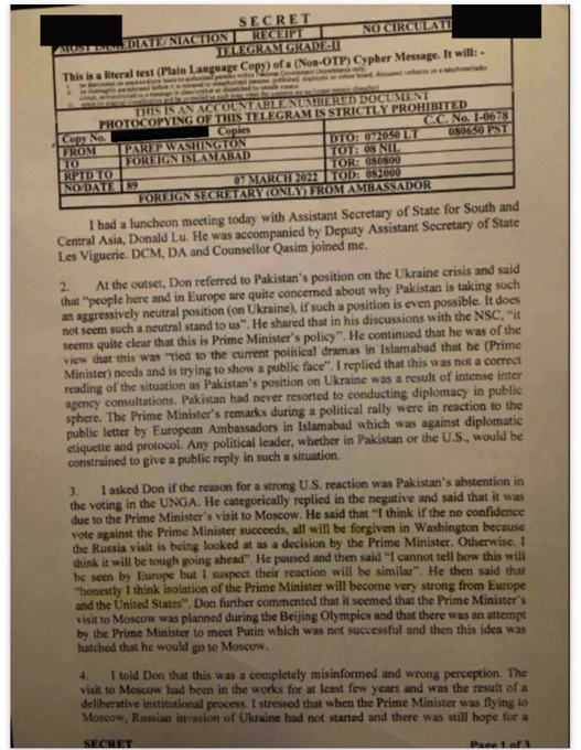Khan was removed on April 9, 2022, in a no-confidence vote backed by Pakistan’s military. His party, Pakistan Tehreek-e-Insaf, was subsequently outlawed, stripped of its electoral symbol ahead of the 2024 general election, and barred from fielding candidates under its own banner. Members who won seats as independents were denied certification.

Khan and his wife, Bushra Bibi, were jailed on a series of corruption, contempt, and national security charges. Both remain in prison to this day, Khan under solitary confinement since last year.

Leaked documents showed the weapons were routed through U.S. defense contractors and third-country intermediaries, easing shortages in Ukrainian stockpiles during the first year of the war. Former U.S. and Pakistani officials stated at the time that American support for Pakistan’s next International Monetary Fund program was explicitly linked to the continuation of the weapons pipeline. 