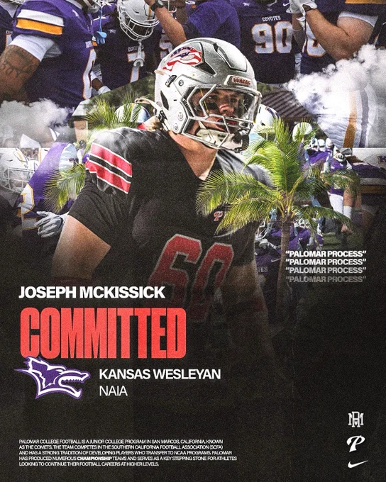 Congratulations to Mid-Year transfer Joseph McKissick on his commitment to Kansas Wesleyan University!