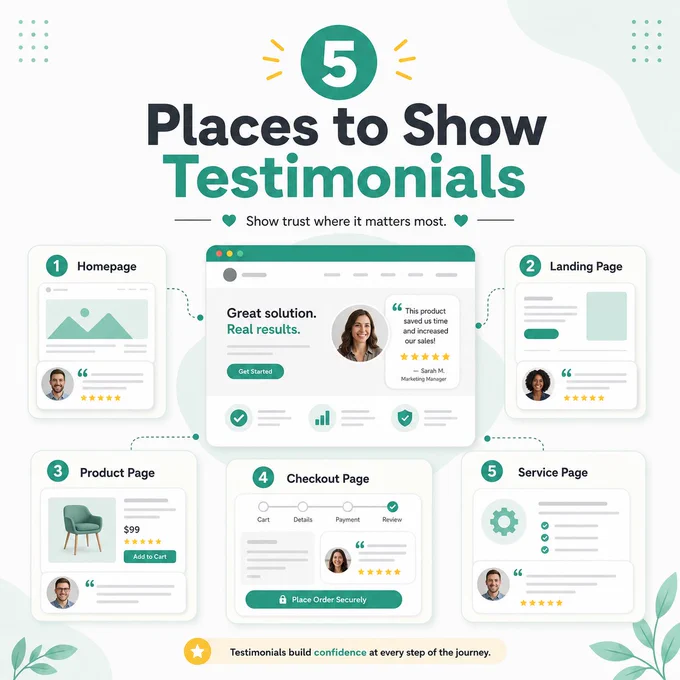 5 Places to Show Testimonials on a Website