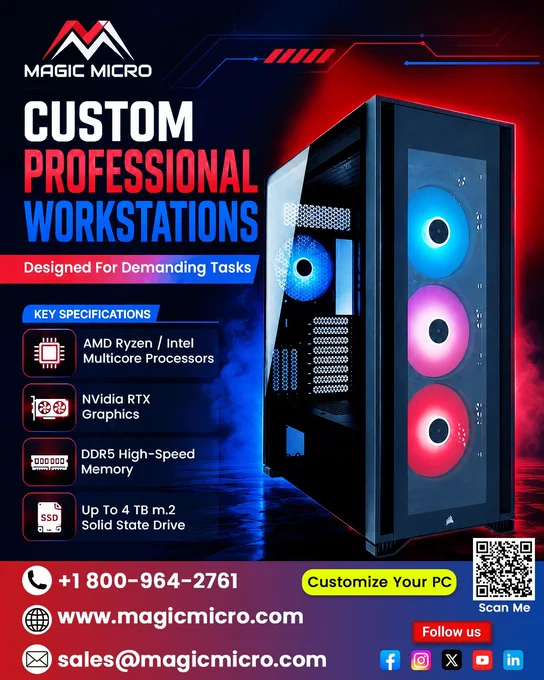 Custom Professional Workstations - Designed For Demanding Tasks | Magic Micro