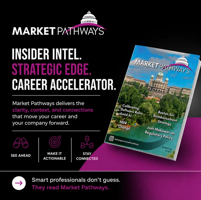 Policy shifts shape #medtech long before headlines do. Market Pathways delivers the regulatory, reimbursement, and #policy insight professionals use to stay ahead. Learn more here: https://bit.ly/4dLr3Lz